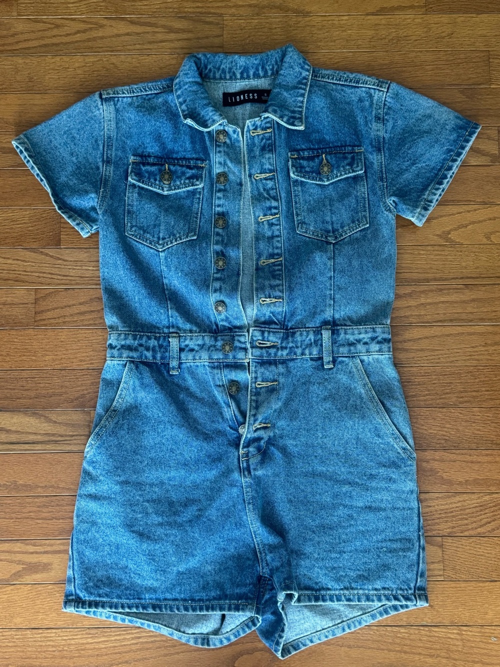 Lioness from Princess Polly. Blue Denim Short Romper